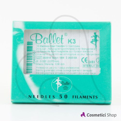 Ago per elettrodepilazione K3  Acciaio inox Ballet