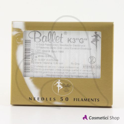 Immagine di Ago per elettrodepilazione K3 "G" Oro 24 ct Ballet