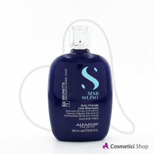 Shampoo delicato anti arancio Anti-Orange Low Shampoo Brunette Semi di lino Alfaparf Milano 250 ml