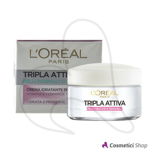 Immagine di Crema viso Tripla Attiva Pelle Secca o Sensibile L'Oréal