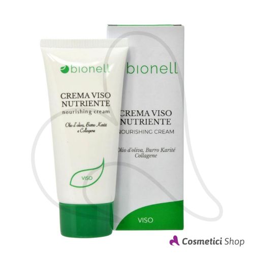 Crema viso nutriente olio d'oliva Burro Karitè e Collagene Bionell 50 ml