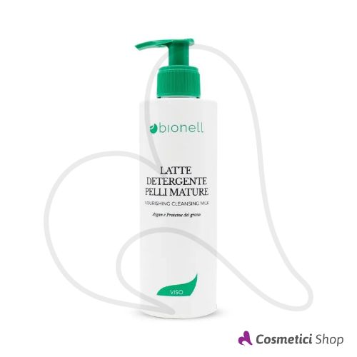 Latte detergente pelli mature Argan e Proteine del Grano Bionell