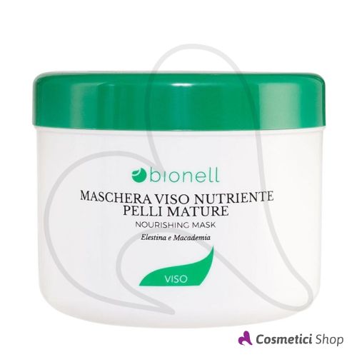 Maschera viso nutriente pelli mature Elastina e Macadamia Bionell 500 ml