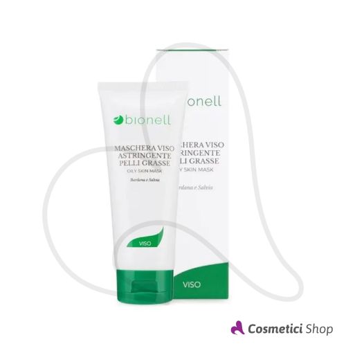 Maschera viso astringente pelli grasse Bardana e Salvia Bionell 100 ml