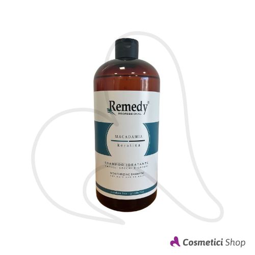 Shampoo idratante per capelli secchi e crespi Macadamia e Keratina Remedy