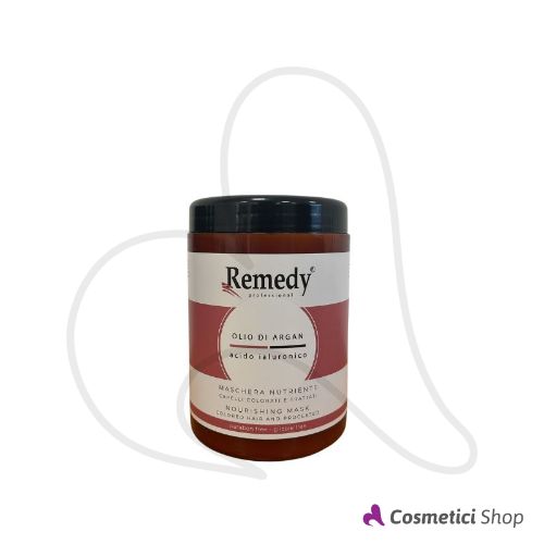 Maschera nutriente per capelli colorati e trattati Olio di Argan e Acido Ialuronico Remedy