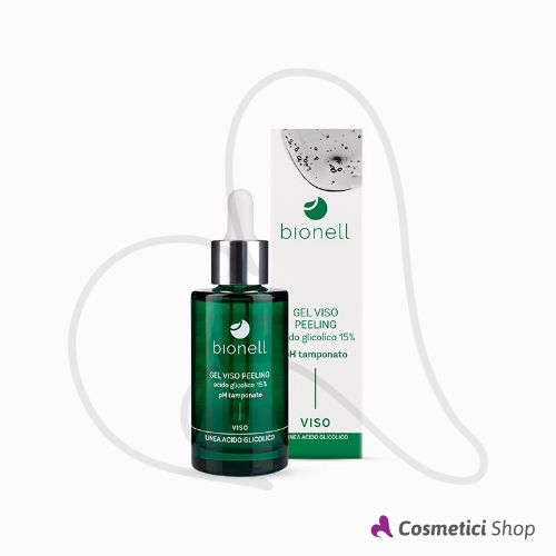 Gel viso peeling Acido Glicolico 15% pH tamponato Bionell