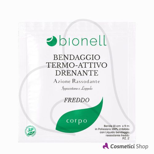 Bendaggio termo-attivo drenante freddo Azione Rassodante Ippocastano e Luppolo Bionell