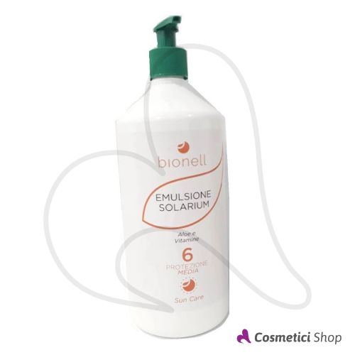 Emulsione Solarium Aloe e Vitamine protezione media 6 Sun Care Bionell