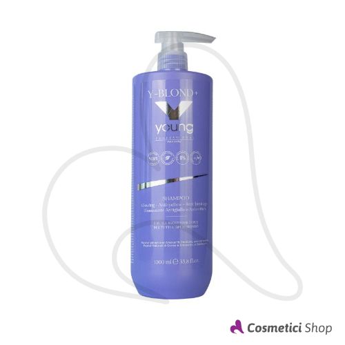 Shampoo illuminante antigiallo antirottura Y-Blond+ Young 1000 ml