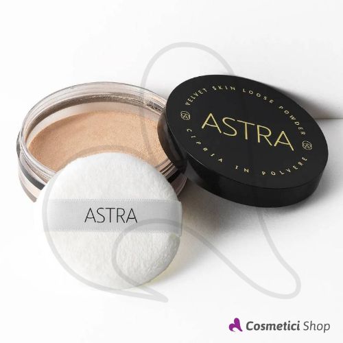 Cipria in polvere coprenza leggera Velvet Skin Loose Powder Astra
